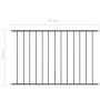 Anthracite gray powder coated steel fence panel 1.7x1.25m by vidaXL, fence panels - Ref: Foro24-145223, Price: 53,42 €, Disco...