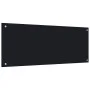 Protección salpicaduras cocina vidrio templado negro 100x40 cm de vidaXL, Herramientas y utensilios de cocina - Ref: Foro24-2...