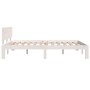 Weißer Massivholzbettrahmen 135x190 cm von vidaXL, Betten und Lattenroste - Ref: Foro24-810471, Preis: 132,69 €, Rabatt: %