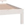 Weißer Massivholzbettrahmen 135x190 cm von vidaXL, Betten und Lattenroste - Ref: Foro24-810471, Preis: 132,69 €, Rabatt: %