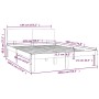 Weißer Massivholzbettrahmen 135x190 cm von vidaXL, Betten und Lattenroste - Ref: Foro24-810471, Preis: 132,69 €, Rabatt: %