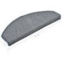 Treppenstufenmatten 15 Stück graublau 65x24x4 cm von vidaXL, Treppenmatten - Ref: Foro24-322375, Preis: 65,18 €, Rabatt: %