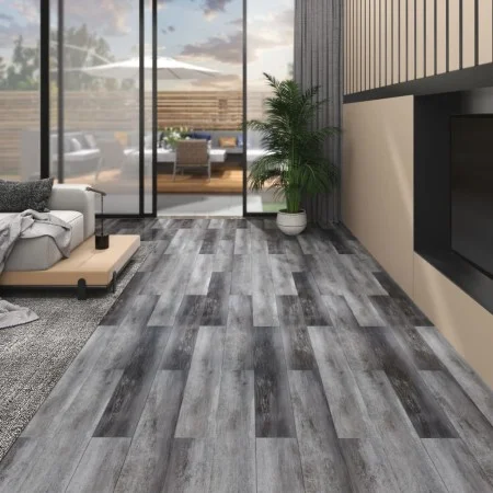 Non-adhesive gray striped PVC floor tiles 5.26 m² 2 mm by vidaXL, Floors and carpets - Ref: Foro24-146571, Price: 72,78 €, Di...