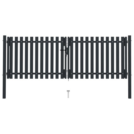 Doppeltor aus anthrazitgrauem Stahlzaun 306x150 cm von vidaXL, Gartentore - Ref: Foro24-146351, Preis: 533,91 €, Rabatt: %