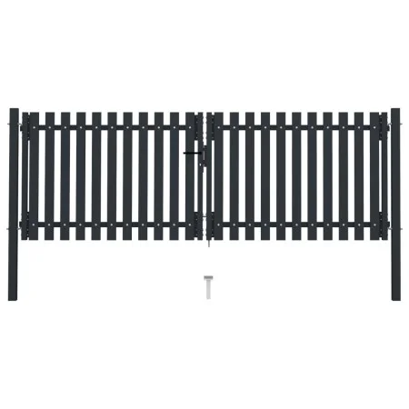 Doppeltor aus anthrazitgrauem Stahlzaun 306x150 cm von vidaXL, Gartentore - Ref: Foro24-146351, Preis: 518,04 €, Rabatt: %