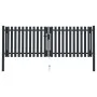 Doppeltor aus anthrazitgrauem Stahlzaun 306x150 cm von vidaXL, Gartentore - Ref: Foro24-146351, Preis: 518,04 €, Rabatt: %