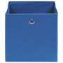 Cajas de almacenaje 4 uds tela no tejida azul 28x28x28 cm