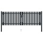 Doppeltor aus anthrazitgrauem Stahlzaun 306x150 cm von vidaXL, Gartentore - Ref: Foro24-146351, Preis: 533,91 €, Rabatt: %