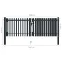 Doppeltor aus anthrazitgrauem Stahlzaun 306x150 cm von vidaXL, Gartentore - Ref: Foro24-146351, Preis: 518,04 €, Rabatt: %