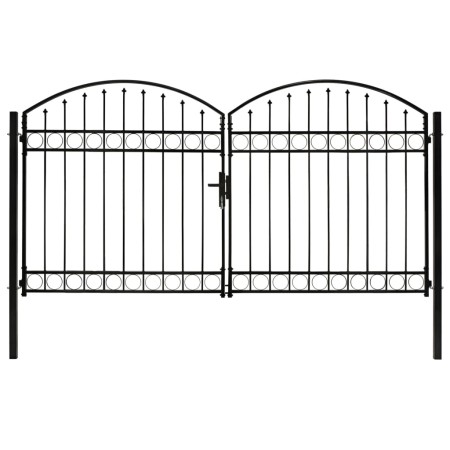 Doppeltüriges Zauntor mit schwarzem Stahlbogen 300x175 cm von vidaXL, Gartentore - Ref: Foro24-146340, Preis: 525,25 €, Rabat...