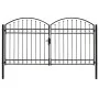 Cancela de valla doble puerta con arco acero negro 300x175 cm de vidaXL, Puertas de jardín - Ref: Foro24-146340, Precio: 511,...