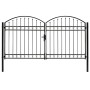 Doppeltüriges Zauntor mit schwarzem Stahlbogen 300x175 cm von vidaXL, Gartentore - Ref: Foro24-146340, Preis: 525,25 €, Rabat...