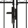 Cancela de valla doble puerta con arco acero negro 300x175 cm de vidaXL, Puertas de jardín - Ref: Foro24-146340, Precio: 511,...