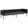 Sofá de jardín 3 plazas con cojines ratán sintético negro by vidaXL, Outdoor sofas - Ref: Foro24-310214, Price: 204,93 €, Dis...