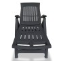 Anthrazitgraue Sonnenliege aus Kunststoff mit Fußstütze von vidaXL, Liegen - Ref: Foro24-43588, Preis: 195,04 €, Rabatt: %