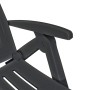 Anthrazitgraue Sonnenliege aus Kunststoff mit Fußstütze von vidaXL, Liegen - Ref: Foro24-43588, Preis: 195,04 €, Rabatt: %