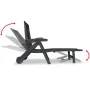 Anthracite gray plastic sun lounger with footrest by vidaXL, Loungers - Ref: Foro24-43588, Price: 190,35 €, Discount: %