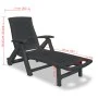 Anthracite gray plastic sun lounger with footrest by vidaXL, Loungers - Ref: Foro24-43588, Price: 190,35 €, Discount: %