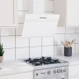 Wand-Dunstabzugshaube aus Stahl und weißem Hartglas, 60 cm von vidaXL, Extraktoren - Ref: Foro24-51668, Preis: 153,39 €, Raba...