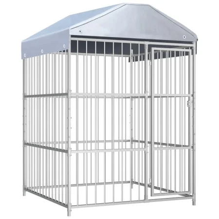 Außenzwinger mit Dach 150x150x200 cm von vidaXL, Hundehütten und Zäune - Ref: Foro24-144619, Preis: 413,13 €, Rabatt: %