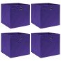 Cajas de almacenaje 4 uds tela no tejida morado 28x28x28 cm en Cestas para almacenaje | Comprar online en Foro24