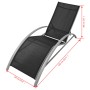 Liegestühle mit schwarzem Aluminium-Sonnenschirm von vidaXL, Liegen - Ref: Foro24-42161, Preis: 172,95 €, Rabatt: %