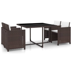5-piece garden dining set and brown synthetic rattan cushions by vidaXL, Garden sets - Ref: Foro24-43899, Price: 339,62 €, Di...