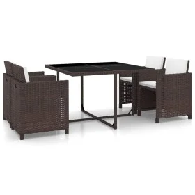 5-piece garden dining set and brown synthetic rattan cushions by vidaXL, Garden sets - Ref: Foro24-43899, Price: 263,08 €, Di...