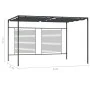 Retractable anthracite gazebo with roof 4x3x2.3 m 180 g/m² by vidaXL, Tents and gazebos - Ref: Foro24-313625, Price: 344,85 €...