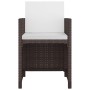 5-teiliges Garten-Essset und braune Kissen aus synthetischem Rattan von vidaXL, Gartensets - Ref: Foro24-43899, Preis: 339,62...