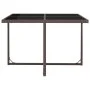 Set de comedor jardín 5 pzas y cojines ratán sintético marrón de vidaXL, Conjuntos de jardín - Ref: Foro24-43899, Precio: 261...