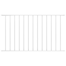 Panel de valla con acero recubrimiento polvo blanco 1,7x0,75m