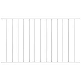 Zaunelement aus weiß pulverbeschichtetem Stahl, 1,7 x 0,75 m von vidaXL, Zaunpaneele - Ref: Foro24-145224, Preis: 41,44 €, Ra...