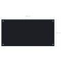 Protección salpicaduras cocina vidrio templado negro 100x50 cm