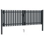 Doppeltes Zauntor aus anthrazitgrauem Stahl, 306 x 125 cm von vidaXL, Gartentore - Ref: Foro24-146350, Preis: 373,02 €, Rabat...