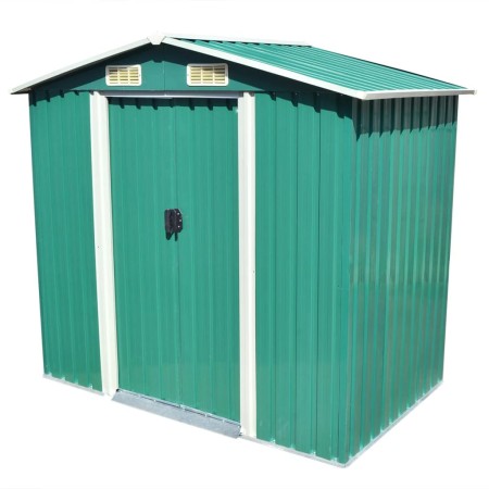 Gartenhaus aus Metall 204x132x186 cm grün von vidaXL, Schuppen - Ref: Foro24-42909, Preis: 215,09 €, Rabatt: %