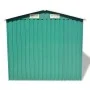 Caseta de jardín de metal 204x132x186 cm verde de vidaXL, Cobertizos - Ref: Foro24-42909, Precio: 227,14 €, Descuento: %