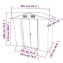 Gartenhaus aus Metall 204x132x186 cm grün von vidaXL, Schuppen - Ref: Foro24-42909, Preis: 215,09 €, Rabatt: %