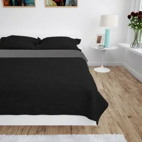 Double-sided quilted bedspread 230x260 cm gray and black by vidaXL, Bedspreads and duvets - Ref: Foro24-132967, Price: 19,90 ...