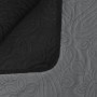 Cubrecama acolchado doble cara 230x260 cm gris y negro