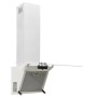 Campana extractora pared acero y vidrio templado blanco 60 cm