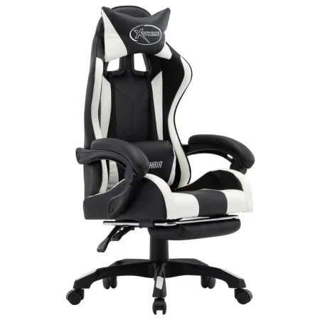 Gaming-Stuhl mit Fußstütze Kunstleder in Schwarz und Weiß von vidaXL, Bürostühle - Ref: Foro24-287991, Preis: 170,27 €, Rabat...