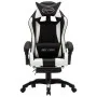 Gaming-Stuhl mit Fußstütze Kunstleder in Schwarz und Weiß von vidaXL, Bürostühle - Ref: Foro24-287991, Preis: 170,27 €, Rabat...