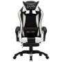 Gaming-Stuhl mit Fußstütze Kunstleder in Schwarz und Weiß von vidaXL, Bürostühle - Ref: Foro24-287991, Preis: 166,83 €, Rabat...