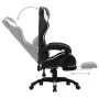 Silla gaming con reposapiés cuero sintético blanco y negro de vidaXL, Sillas de oficina - Ref: Foro24-287991, Precio: 170,27 ...