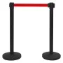 Black iron airport tape barrier 4 units by vidaXL, Safety barriers - Ref: Foro24-149577, Price: 120,60 €, Discount: %