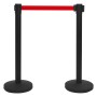Flughafen-Absperrband aus schwarzem Eisen, 4 Einheiten von vidaXL, Sicherheitsbarrieren - Ref: Foro24-149577, Preis: 136,13 €...