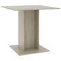 Mesa de comedor de madera contrachapada color roble 80x80x75 cm de vidaXL, Mesas de cocina y de comedor - Ref: Foro24-800255,...
