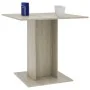 Mesa de comedor de madera contrachapada color roble 80x80x75 cm de vidaXL, Mesas de cocina y de comedor - Ref: Foro24-800255,...