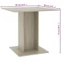 Mesa de comedor de madera contrachapada color roble 80x80x75 cm de vidaXL, Mesas de cocina y de comedor - Ref: Foro24-800255,...